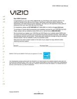 Vizio VBR220 Blu-Ray DVD Player Operating Manual