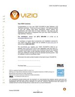 Vizio VOJ320F1A VOJ320F1AC TV Operating Manual