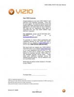 Vizio VS42LFHDTV10A TV Operating Manual