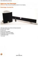 Vizio VSB210WS Sound Bar System Operating Manual