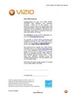 VIZIO VW32LHDTV30AOM TV Operating Manuals VIZIO VW32LHDTV30AOM TV Operating Manuals