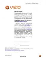 Vizio VX32LHDTV20A TV Operating Manual