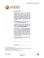 VIZIO VXW20LHDTV10AOM TV Operating Manuals VIZIO VXW20LHDTV10AOM TV Operating Manuals