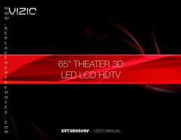 VIZIO XVT3D650SVOM TV Operating Manuals VIZIO XVT3D650SVOM TV Operating Manuals