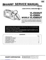 Sharp VLE630U/T VLE680U VLE685U/T Camcorder Digital Camera Service Manual