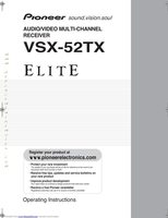 Pioneer VSX52 Audio/Video Receiver Operating Manual