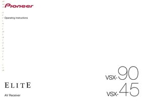 Pioneer VSX-90 Audio/Video Receiver Operating Manual