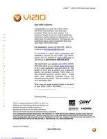 Vizio HDTV40A TV Operating Manual