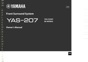 Yamaha YAS-207 Audio/Video Receiver Operating Manual