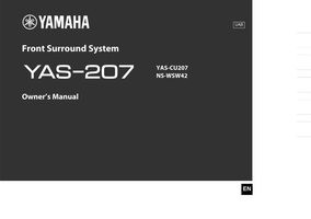 Yamaha YAS-207 Audio/Video Receiver Operating Manual