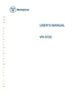 Westinghouse VR3725OM Operating Manuals