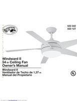 Hampton Bay 523127 Windward II 54 in Ceiling Fan Ceiling Fan Operating Manual