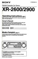 Sony R2600 Audio System Operating Manual
