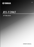 Yamaha RX-V2065 Audio/Video Receiver Operating Manual