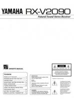 Yamaha rxv2090 Audio/Video Receiver Operating Manual