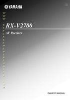 Yamaha RXV2700 Audio/Video Receiver Operating Manual