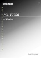 YAMAHA RXV2700OM Operating Manuals YAMAHA RXV2700OM Operating Manuals