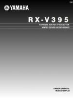 Yamaha RXV395 Audio/Video Receiver Operating Manual
