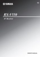 YAMAHA RXV550OM Operating Manuals