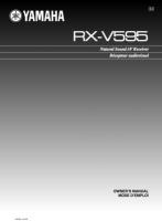 Yamaha RXV595 Audio/Video Receiver Operating Manual