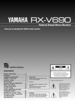 Yamaha RXV690 Audio/Video Receiver Operating Manual
