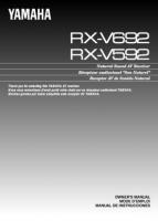 Yamaha RXV592 RXV692 Audio/Video Receiver Operating Manual