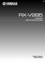 Yamaha RXV995 Audio/Video Receiver Operating Manual