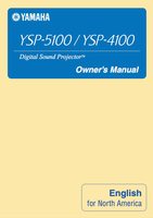 Yamaha YSP4100 YSP5100 Audio System Operating Manual