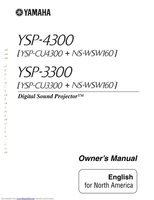 Yamaha YSPCU4300 Sound Bar System Operating Manual