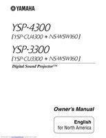 Yamaha YSPCU4300 Sound Bar System Operating Manual