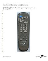 ZENITH TV Operating Manuals Operating Manuals | ZENITH Remote Control