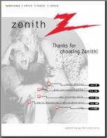 Zenith A50M91W A56M91W A60M91W TV Operating Manual