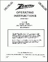 Zenith SY1931SG SY1949Y SY1949YM TV Operating Manual