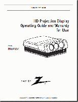 Zenith PR0900X TV Operating Manual