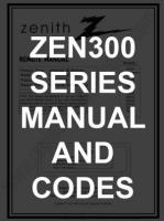 ZENITH ZEN300 CODESOM Operating Manuals