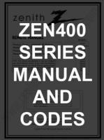 ZENITH ZEN400 CODESOM Operating Manuals
