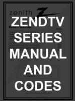 ZENITH ZENDTV CodesOM Operating Manuals