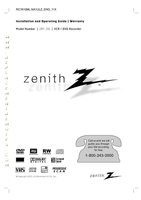 Zenith ZRY316 DVD/VCR Combo Player Operating Manual