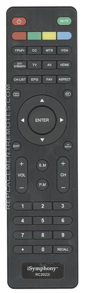 VIORE RC2022i for iSymphony TV TV Remote Control