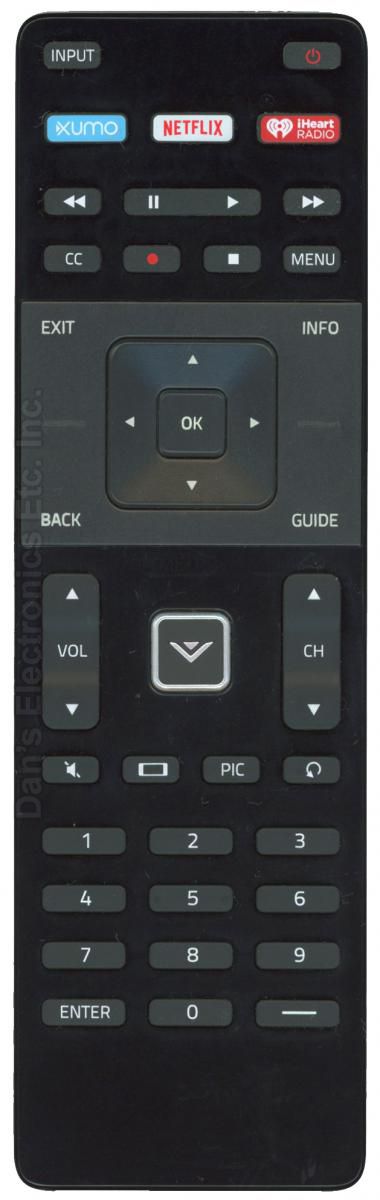 VIZIO XRT122 TV Remote Control