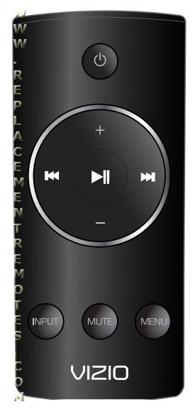 VIZIO 10230000118 Sound Bar Remote Control