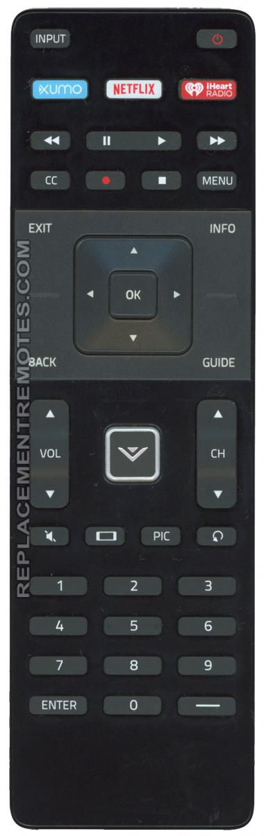 VIZIO XRT122 TV Remote Control