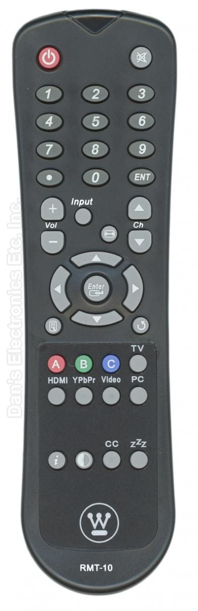 Westinghouse RMT10 TV Remote Control