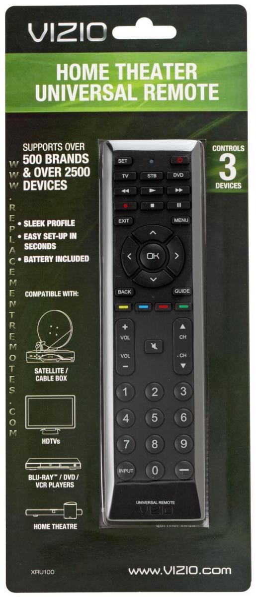 Buy VIZIO XRU100 3-Device Universal Remote Control