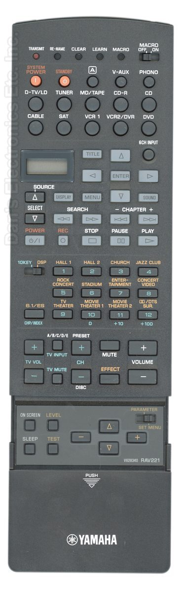 YAMAHA RAV221 Receiver Remote Control