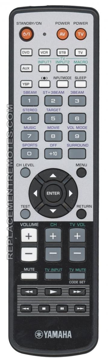YAMAHA WF75640 Sound Bar System Sound Bar Remote Control