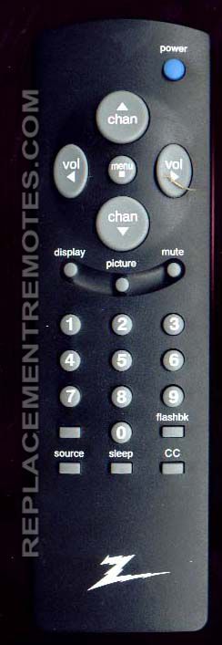 ZENITH SC3482 TV Remote Control